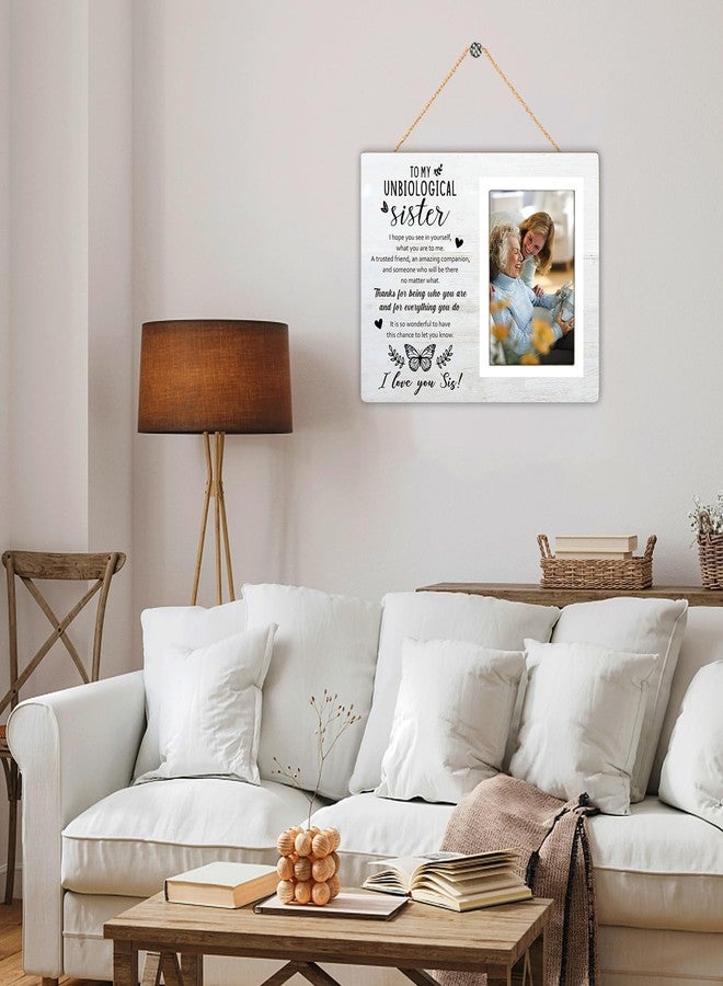 Itsoly Picture Frame Gifts From Sisters,To My Unbiological Sister Wood Photo Frame for Sisters, Best Sister Gifts for Women, Friend, or Soul Besties12P034 - Image 4